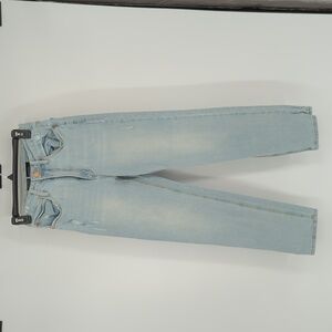 Seethrusoul Slim Straight Leg Jeans Blue 26 ultra high rise casual 90ths y2k